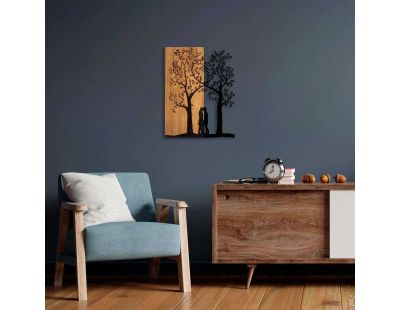 Décoration murale en métal et bois Arbre (Modèle 5)