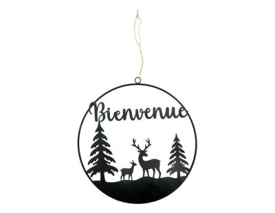 Décoration murale métal et bois (unitaire )