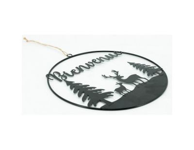 Décoration murale métal et bois (unitaire )