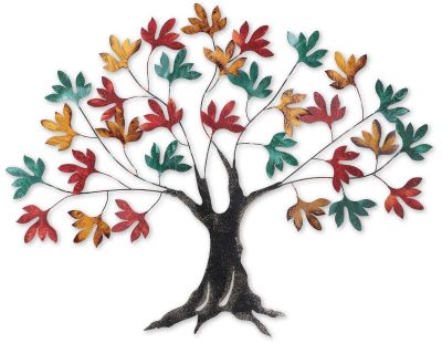 Décoration murale en métal coloré (Arbre 1)