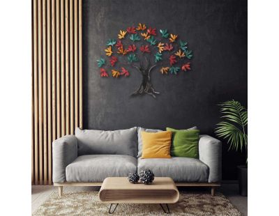 Décoration murale en métal coloré (Arbre 1)