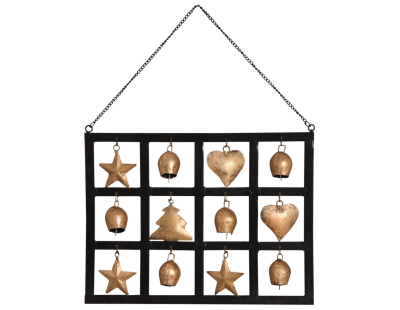 Décoration murale en métal patiné