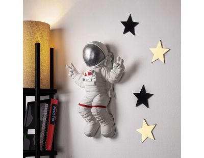 Décoration murale en polyester Astronaute (Casque argenté)