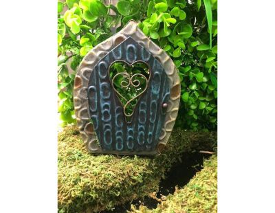 Décoration porte en métal Fairy door