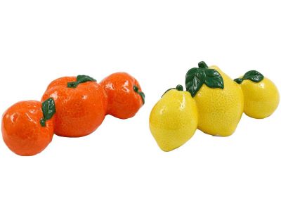 Décoration à poser en dolomite Agrumes 17 cm (Lot de 2)