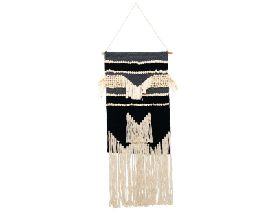 Décoration à suspendre en coton avec frange