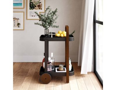Desserte en acier 2 plateaux  Bellwood (Noir)