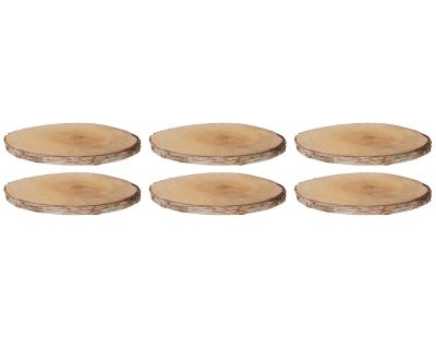 Dessous d'assiette en bois Bienvenue au chalet (Lot de 6)