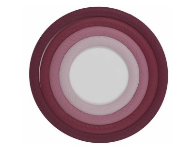 Dessous de plat modulable 4 anneaux en silicone (Rose et framboise)