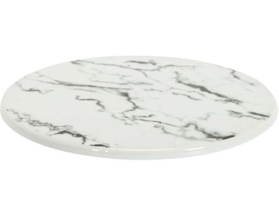 Service de table en porcelaine 6 personnes motif marbre blanc marble