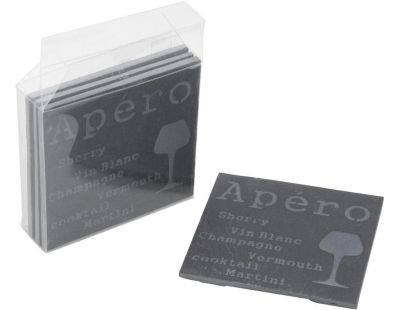 4 dessous de verre ardoise