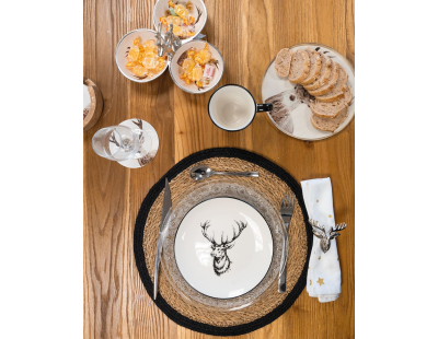 Dessous de verre Cerfs en métal (Lot de 6)