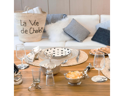 Dessous de verre en peau de vache (Lot de 6)