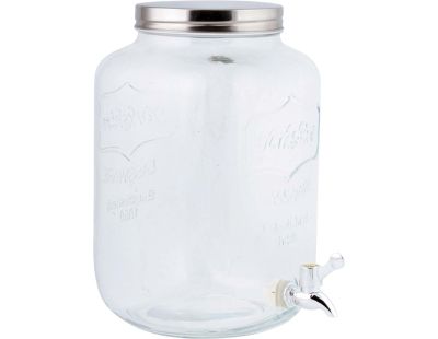 Distributeur en verre avec couvercle et robinet