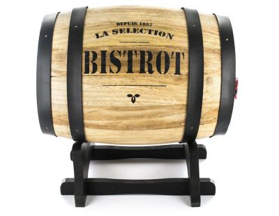 Distributeur de vin tonneau 5 litres Bistrot (Noir)