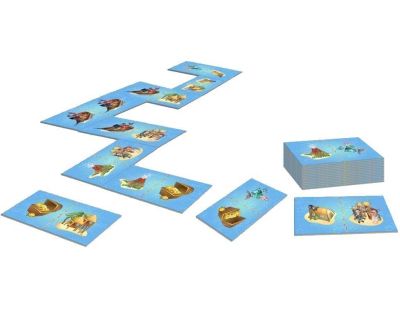 Dominos géants 28 pièces avec sac de rangement (Bleu - Pirates)