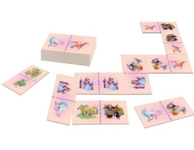 Dominos géants 28 pièces avec sac de rangement (Rose - Princesse)