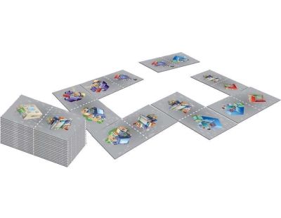 Dominos géants 28 pièces avec sac de rangement (Gris - La ville)
