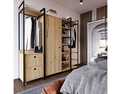 Dressing en aggloméré  200 x 40 x 180 cm Okan
