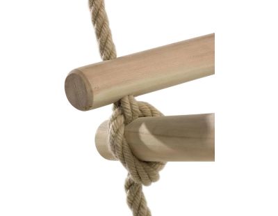Échelle de corde en bois et chanvre 3 côtés