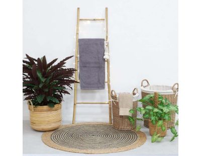 Échelle porte serviette en bambou verni (Naturel)
