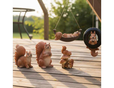 Ecureuil rigolo en résine (Hamac)