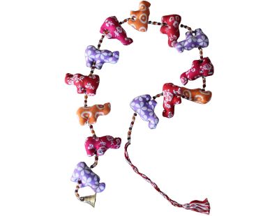 Embrase pour rideaux en tissu coloré éléphants