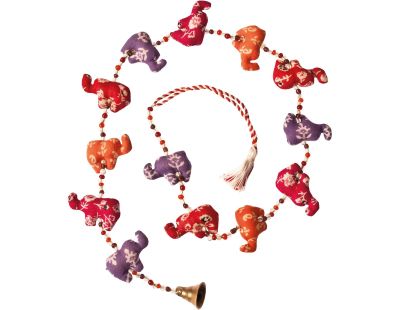 Embrase pour rideaux en tissu coloré éléphants