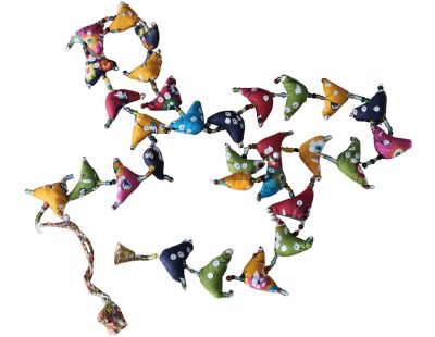 Embrase pour rideaux en tissu triangles colorés