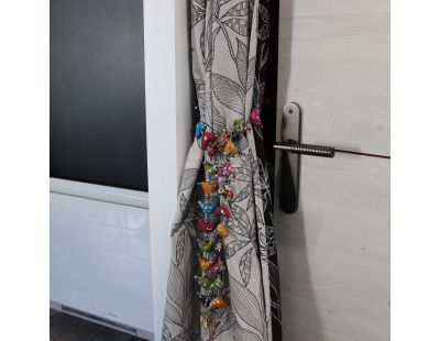 Embrase pour rideaux en tissu triangles colorés