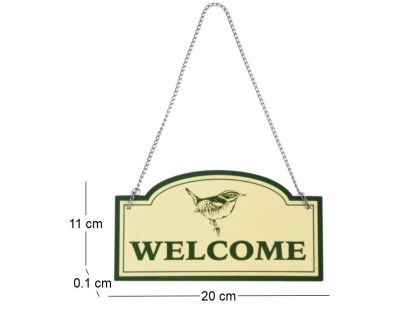 Enseigne Welcome en métal