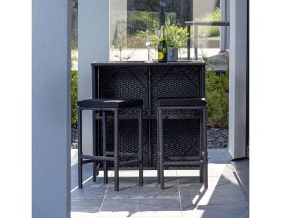 Ensemble bar et 2 tabourets de jardin Knock