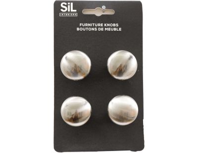 Ensemble de 4 boutons de meuble en alu (Argenté)