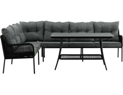 Ensemble canapé d'angle et table basse de jardin Berlin