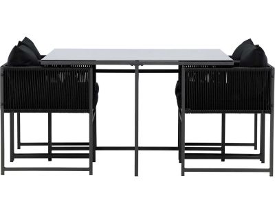 Ensemble 4 chaises et table de jardin Noto
