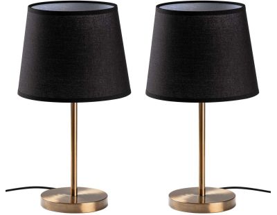 Ensemble de 2 lampes à poser Abajur (Doré et noir)