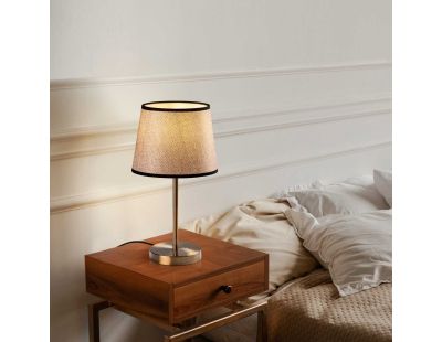 Ensemble de 2 lampes à poser Abajur (Doré et beige)