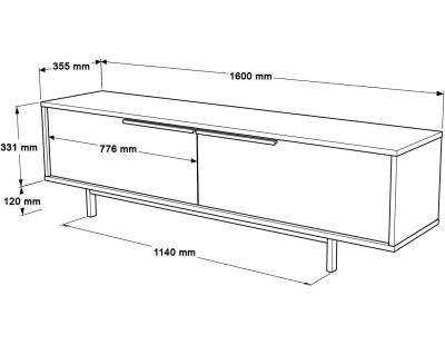 Ensemble meuble TV et table basse en aggloméré et métal Tilly (Blanc)