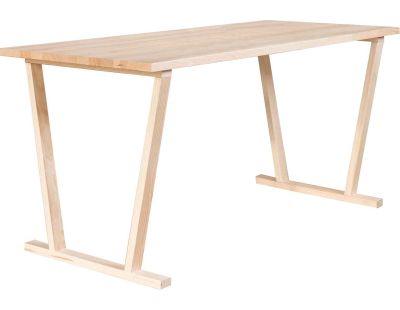 Ensemble pieds de table modulable en pin massif et plateau Bok