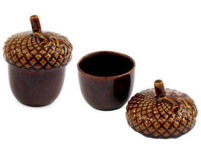 Ensemble de 2 pots de rangement en grès Gland