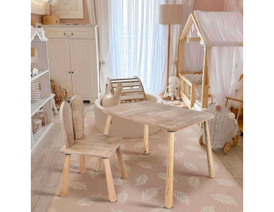 Ensemble table et chaise enfant en aggloméré Bizzy (Modèle 1)