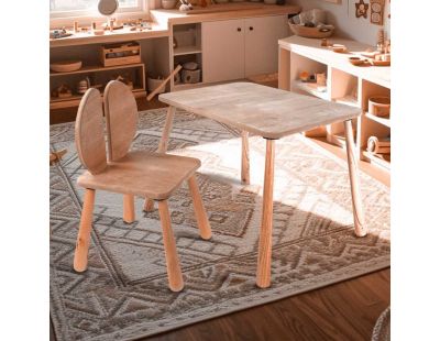 Ensemble table et chaise enfant en aggloméré Bizzy (Modèle 6)