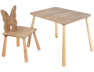 Ensemble table et chaise enfant en aggloméré Bizzy (Modèle 4)