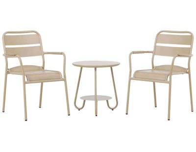 Ensemble table et 2 chaises en aluminium Faro Cafe