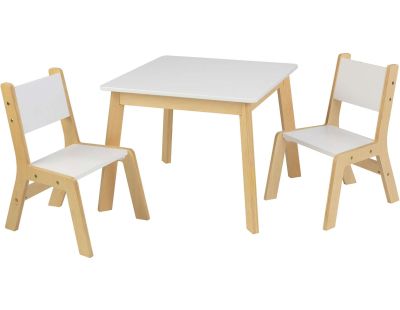 Ensemble table moderne + 2 chaises