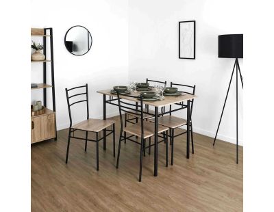 Ensemble table de repas avec 4 chaises Loka