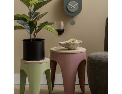 Ensemble de 2 tabourets Double Funky (Rose et Vert)