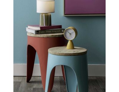 Ensemble de 2 tabourets Double Funky (Rouge et Turquoise)