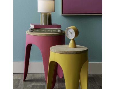Ensemble de 2 tabourets Double Funky (Rose et Jaune)