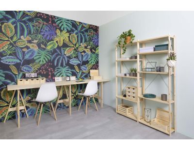 Etagère Natura 5 tablettes et montants à lattes